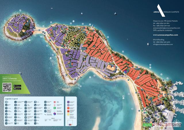Kamp Arena Medulin ** Camping map